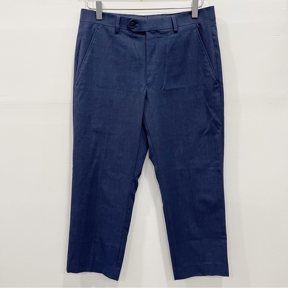 Alfani Slim Fit Navy Blue Trouser Pants Size 30W 30L - Picture 1 of 11